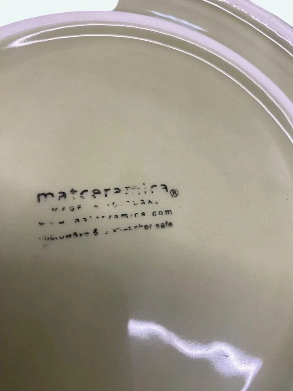 Vintage Sage Green Matceramica Dinner Plate Made in Portugal